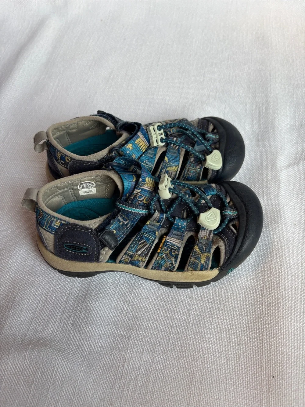 Keen Kids Teal and Navy Closed-Toe Adventure Sandals